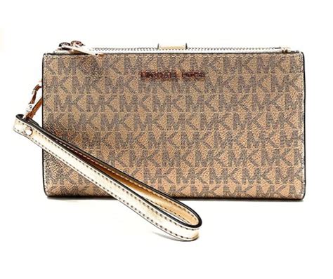 michael kors double zip wristlet price|Michael Kors double zip wallet.